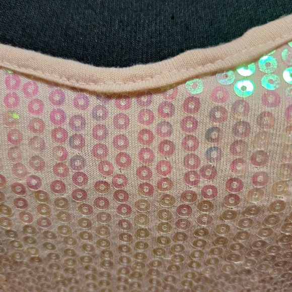 Iridescent Pink Sequin Bodycon Mini Dress-Cute Back - Picture 8 of 14